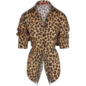 Simon 'Miller' Brown Cheetah Blouse Size S